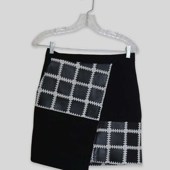 TIBI Lamb Leather Mini Skirt - Picture 3 of 9